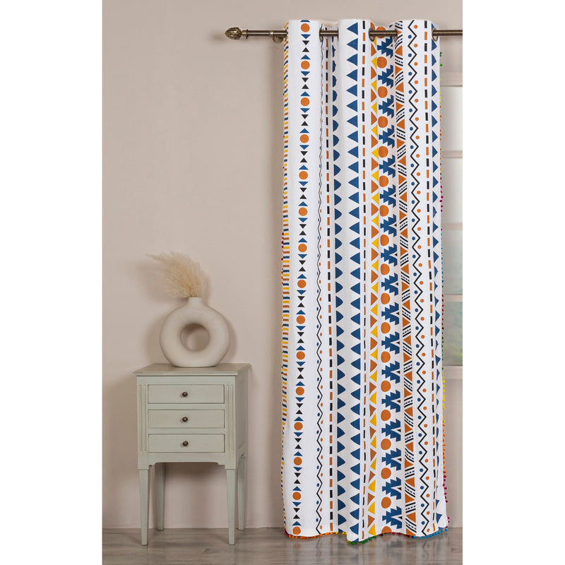 Imprimer Handpicked Santo - Printed Semi Blackout Curtain (Blue)-4