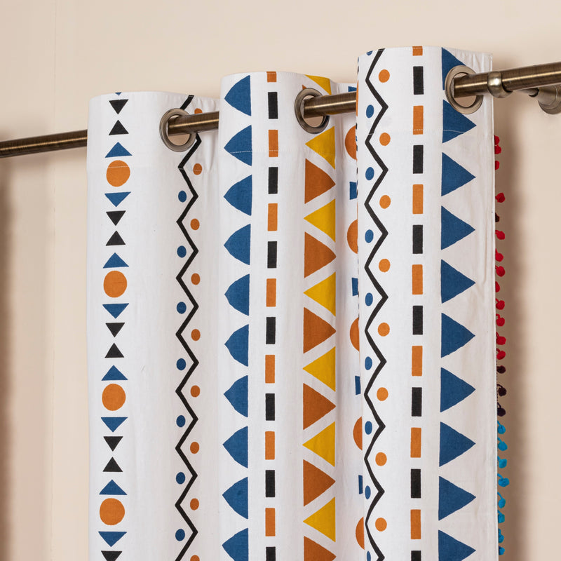 Imprimer Handpicked Santo - Printed Semi Blackout Curtain (Blue)-6