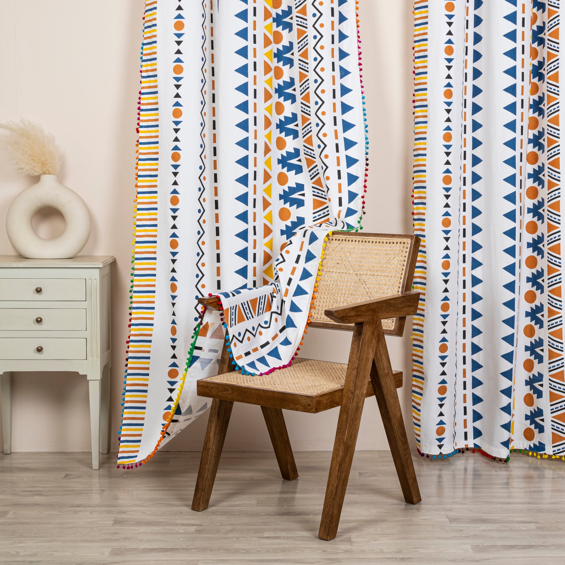 Imprimer Handpicked Santo - Printed Semi Blackout Curtain (Blue)-3