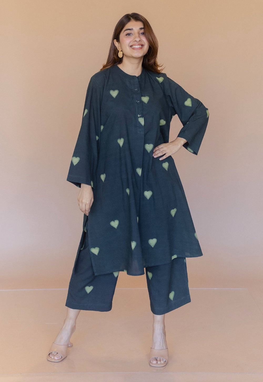 Yashi Green Dabu Cotton Straight Pant