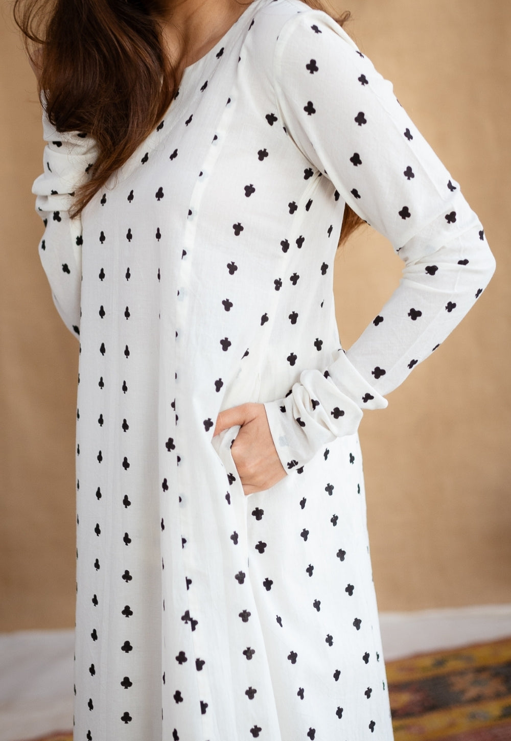 Shinat Block Printed Cotton Kali Kurta
