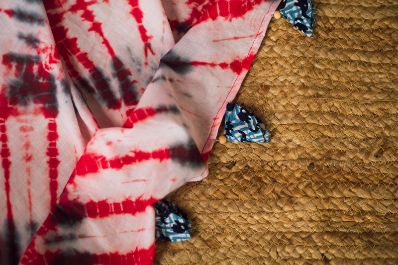 Cotton Mul Tie Dye Saree Laal Ishq-10