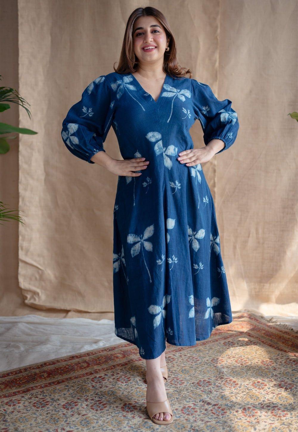 Iyana Dabu Slub Cotton Dress