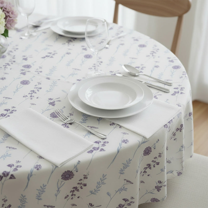 Cotton Premium Dining Table Cover (Blue & Purple)-10
