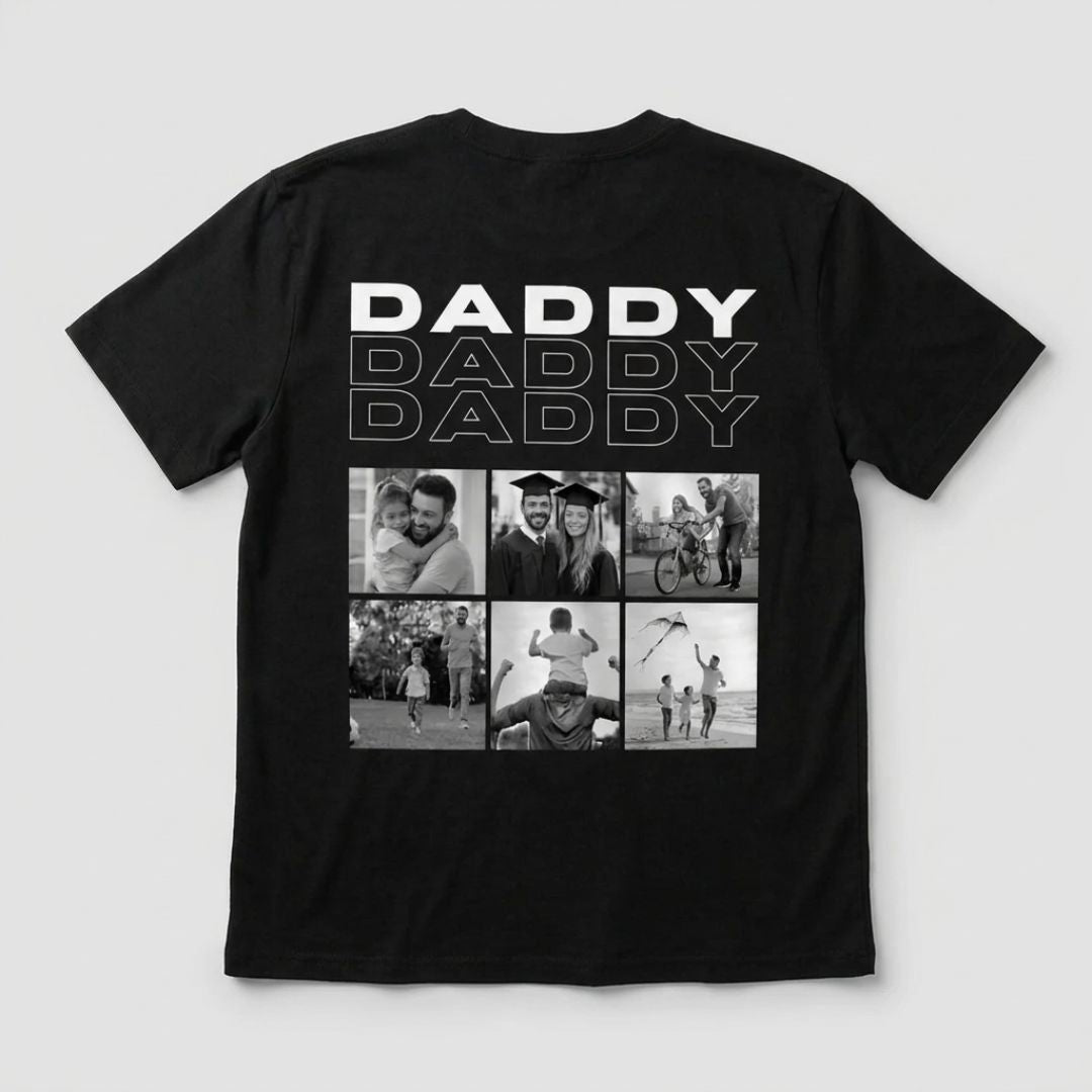 Personalized Photo Collage T-Shirt – Papa, Daddy, Mummy or Any Name-4