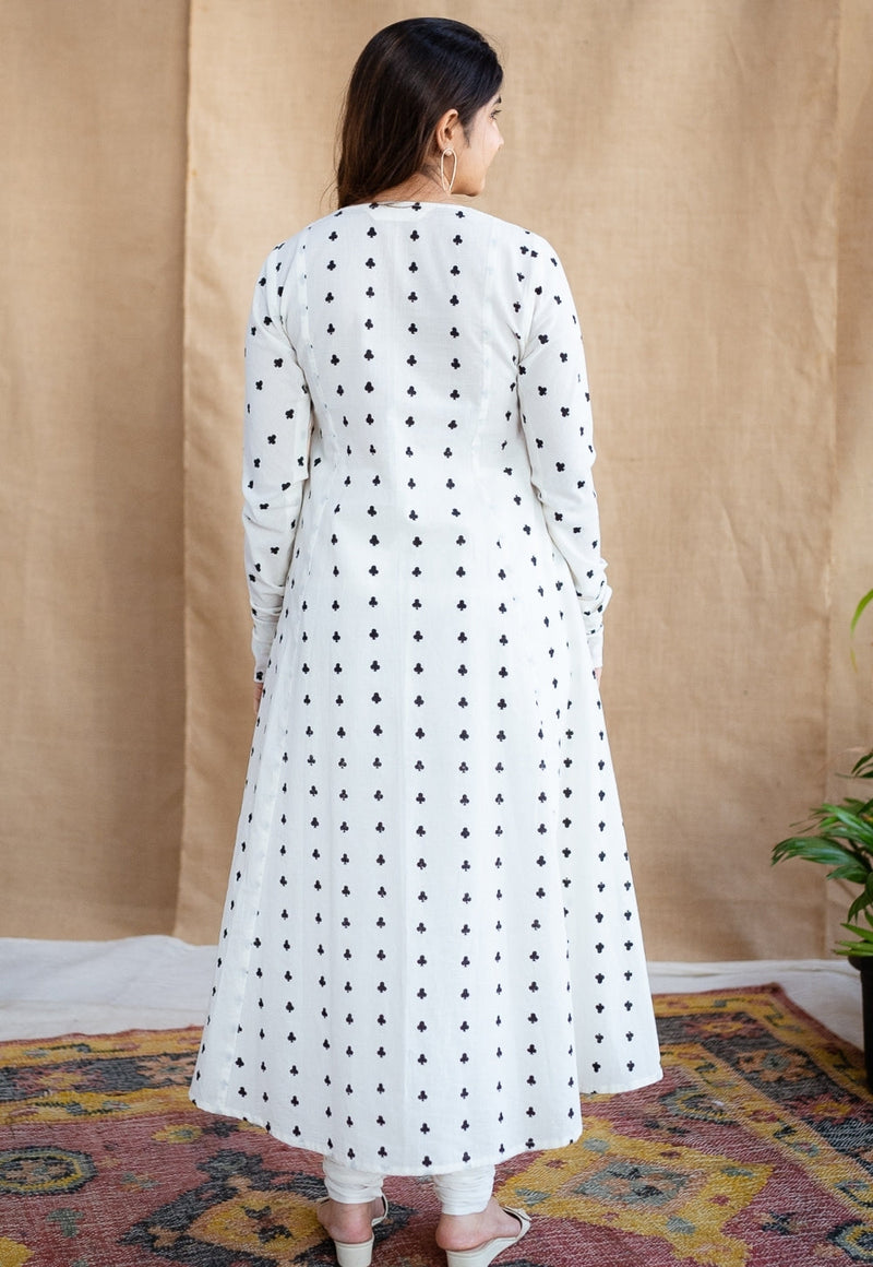 Shinat Block Printed Cotton Kali Kurta