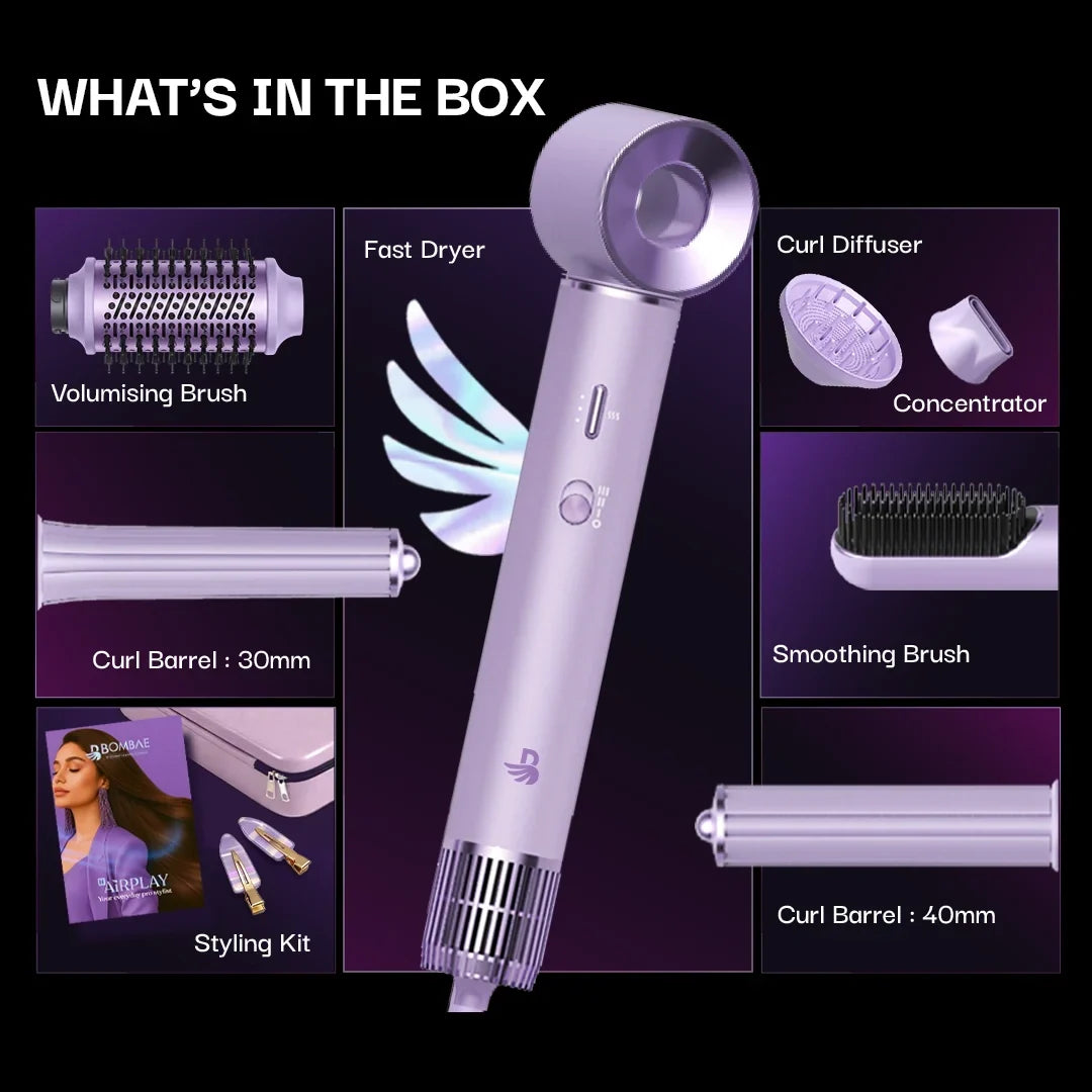 Bombae All-in-One Hair Styling System – Airplay Pro