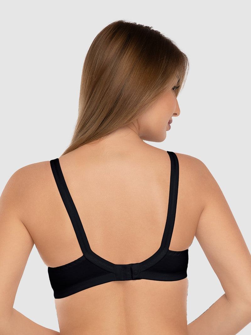 Daisy Dee Multicolor Non Padded Non Wired Full Coverage Bra Pack of 3 - SHAPE UP_3PK_BLACK/CARROT/D MAROON