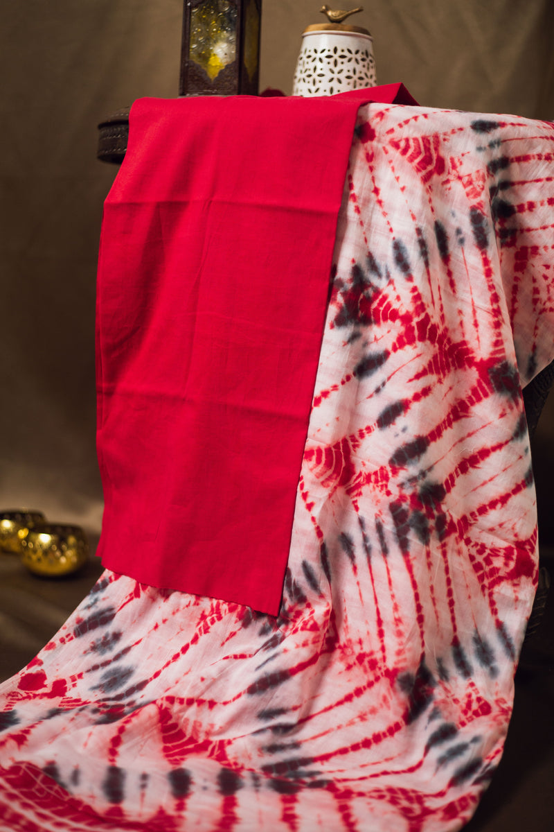 Cotton Mul Tie Dye Saree Laal Ishq-11