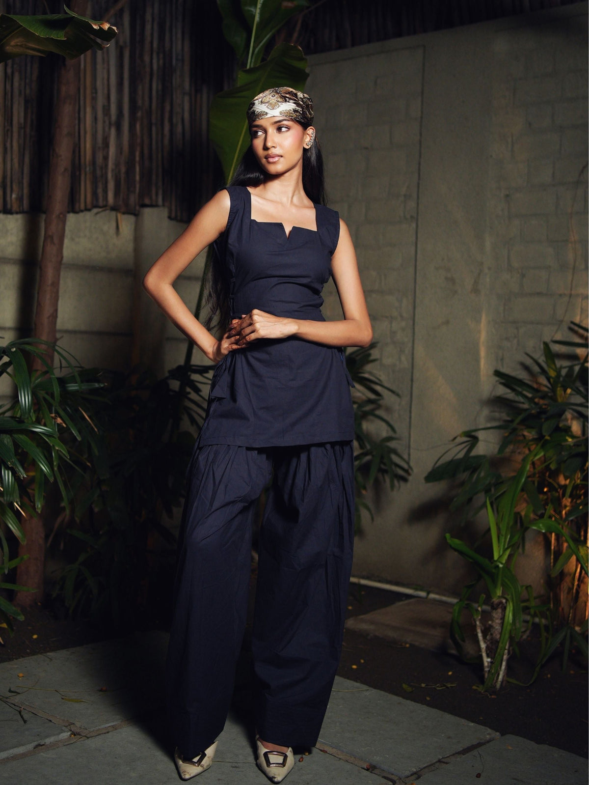Myra Farshi Two Piece Poplin Cotton Set for Women