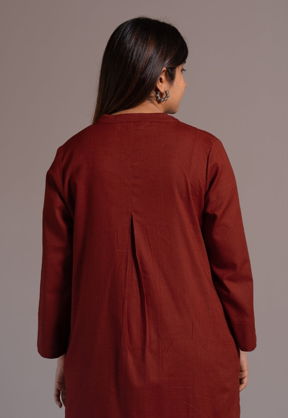 Madder Solid Slub Cotton Straight Co-Ord Set- DyeVerse