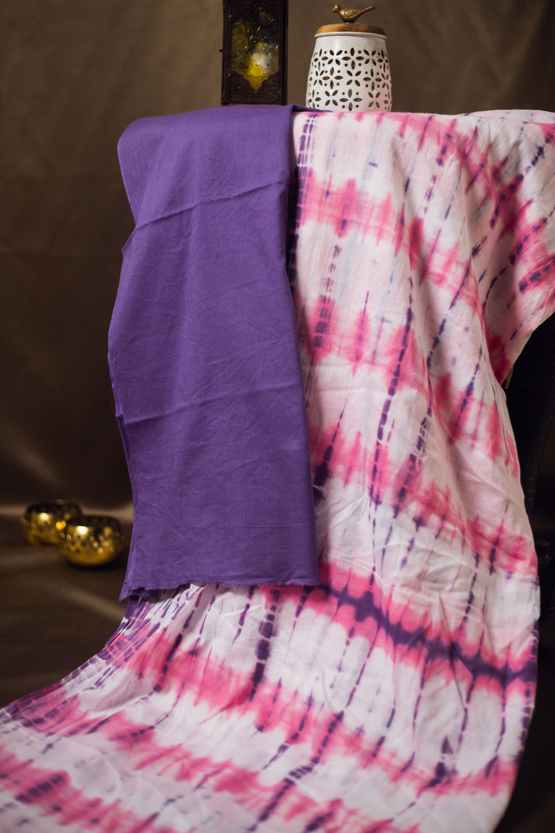 Cotton Mul Tie Dye Saree Berry Bloom-10
