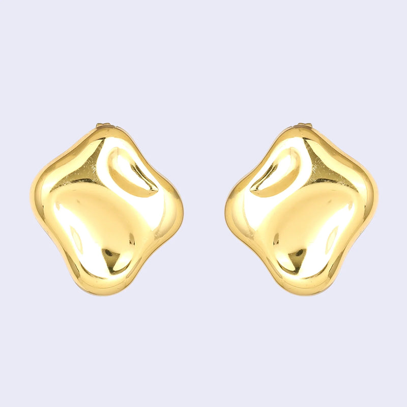 Modern Gold-Plated Demi Fine Stud Earrings for Women Party Wear