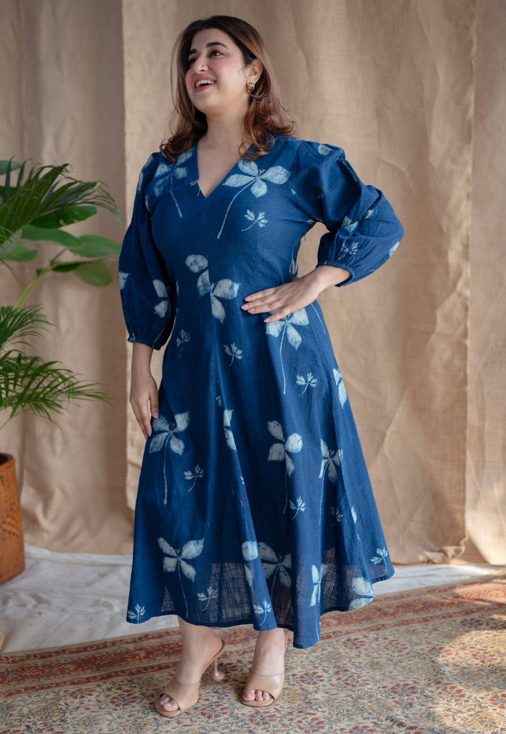 Iyana Dabu Slub Cotton Dress