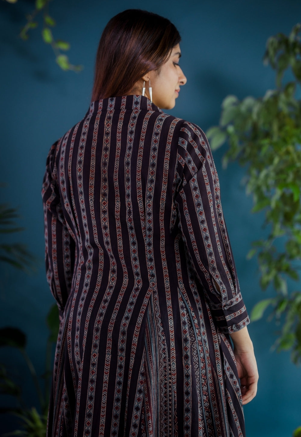 Susan Black Ajrakh Cotton A Line Dress