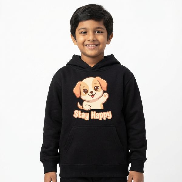 Stay Happy & I Am Brave Kids Hoodie Combo-4