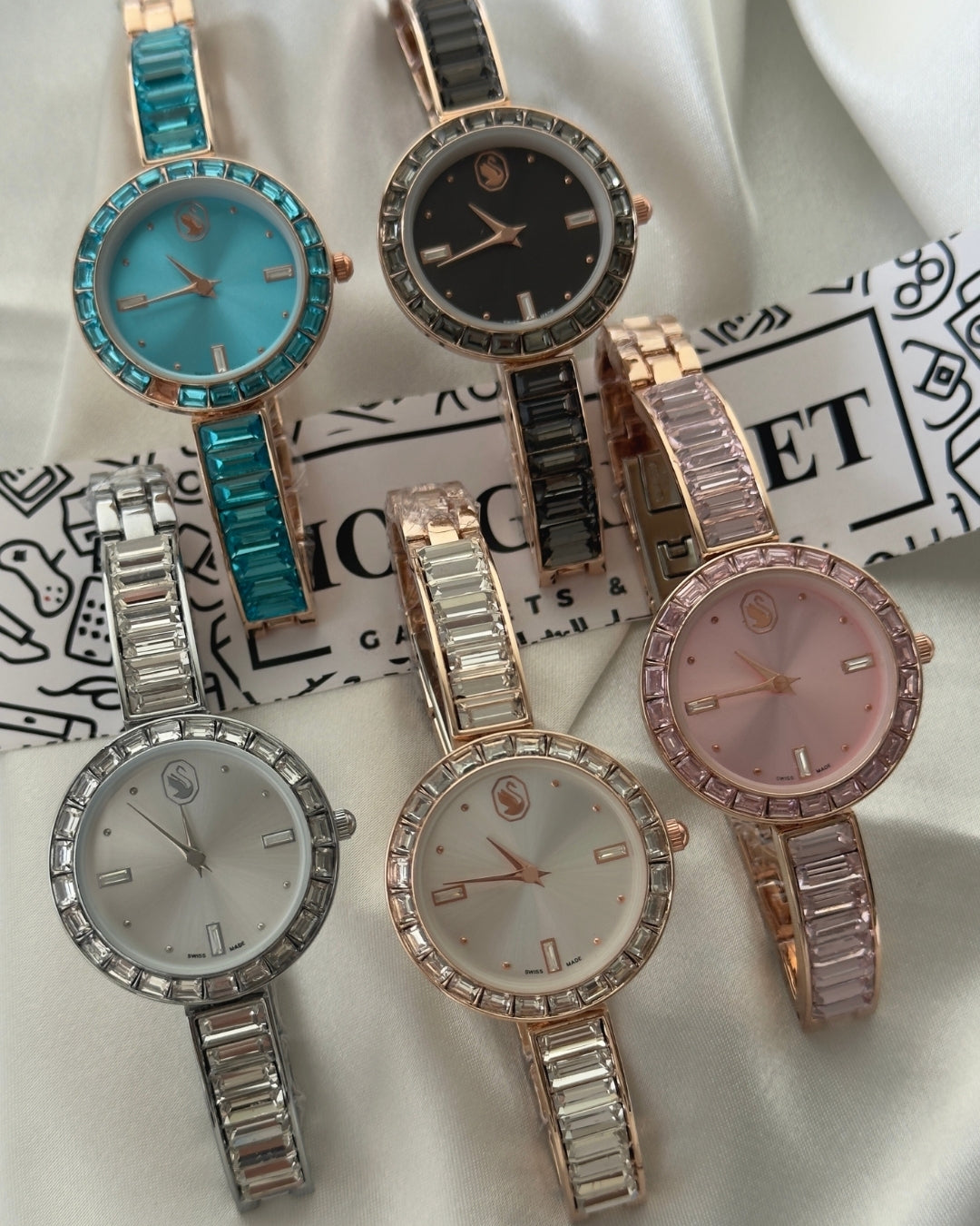Swarvoski-Matrix Bangle (Bracelet Watch)