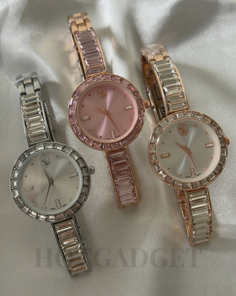 Swarvoski-Matrix Bangle (Bracelet Watch)