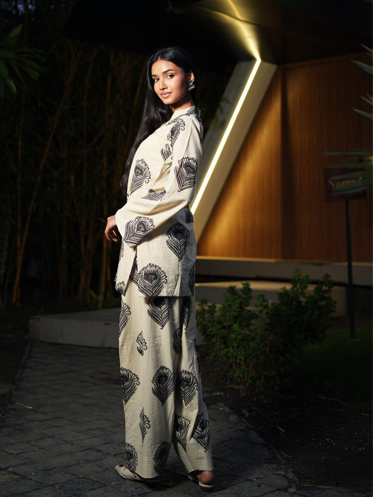 Hania Oversized Two Piece Farshi Set for Women