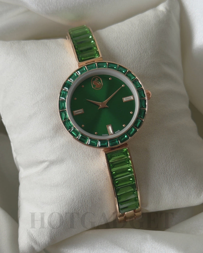 Swarvoski-Matrix Bangle (Bracelet Watch)