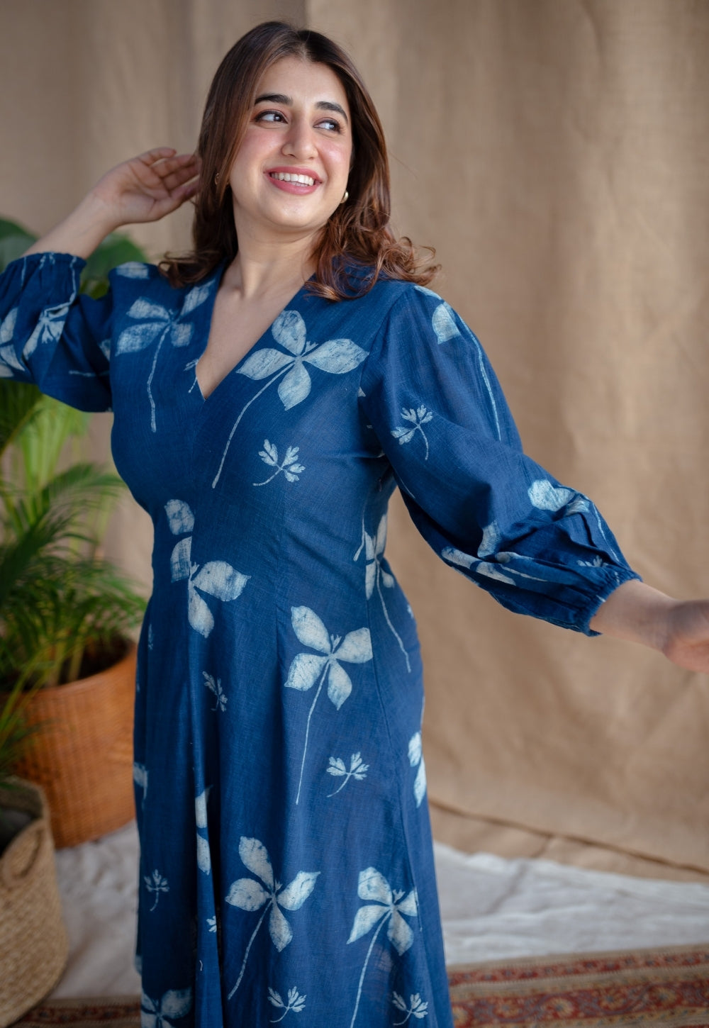 Iyana Dabu Slub Cotton Dress