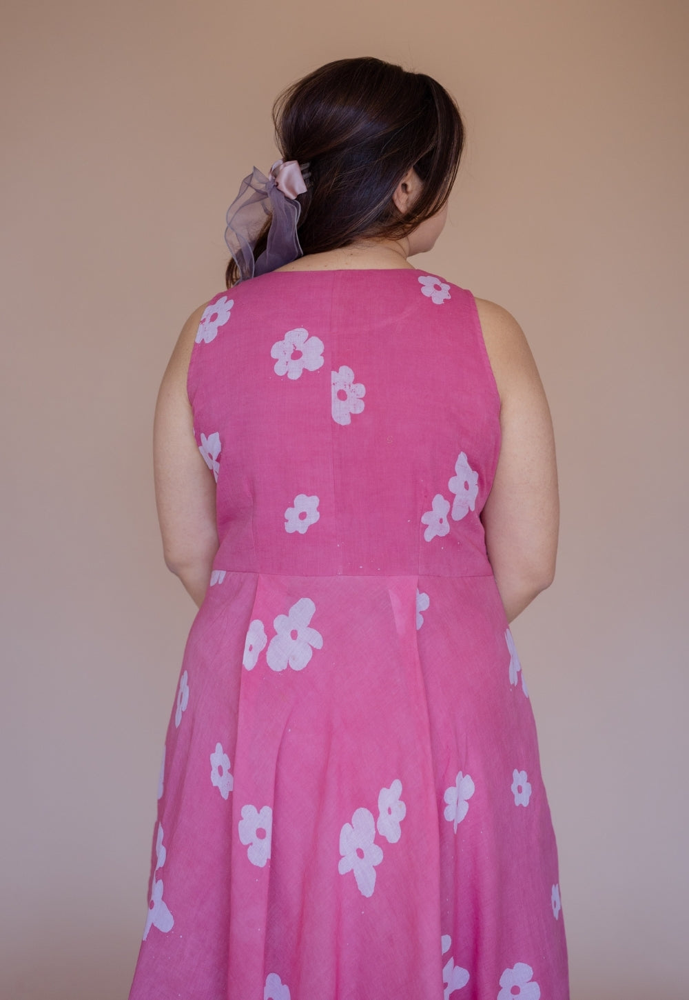 Inara Pink Batik MulMul A Line Dress
