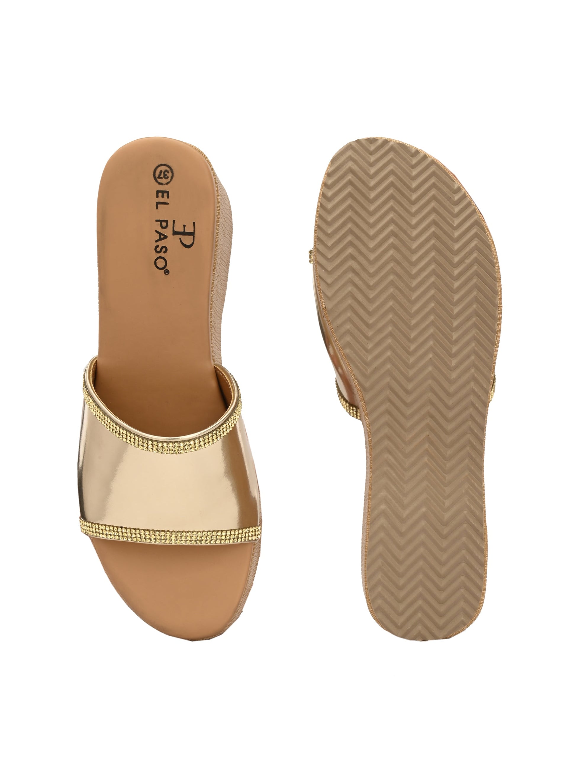 Gilded Glow Wedge For Women-10