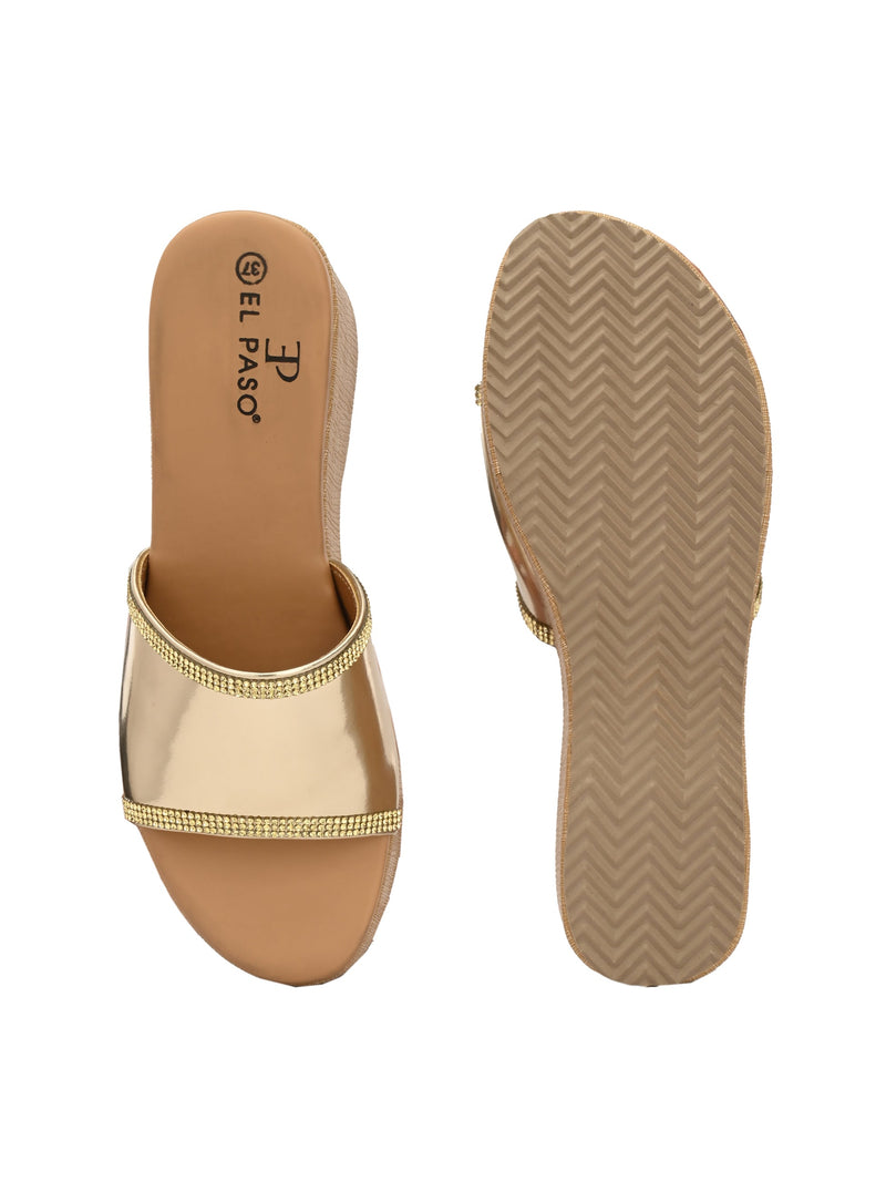 Gilded Glow Wedge For Women-10