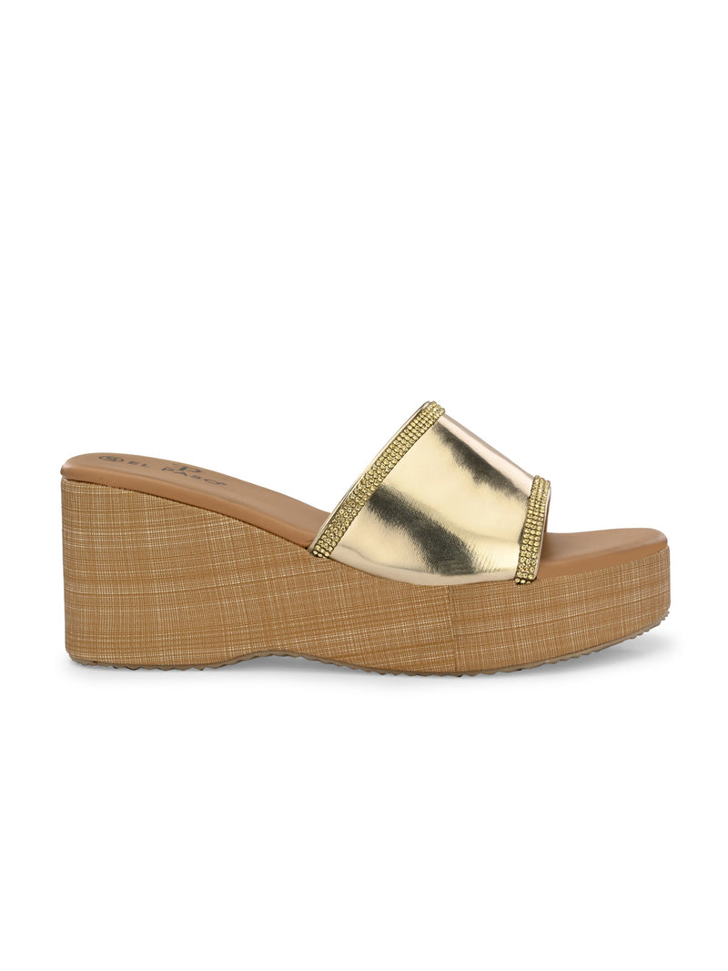 Gilded Glow Wedge For Women-9