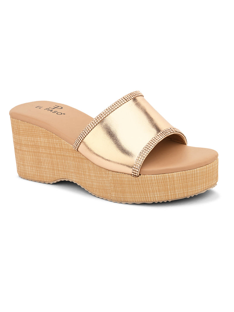 Gilded Glow Wedge For Women-1