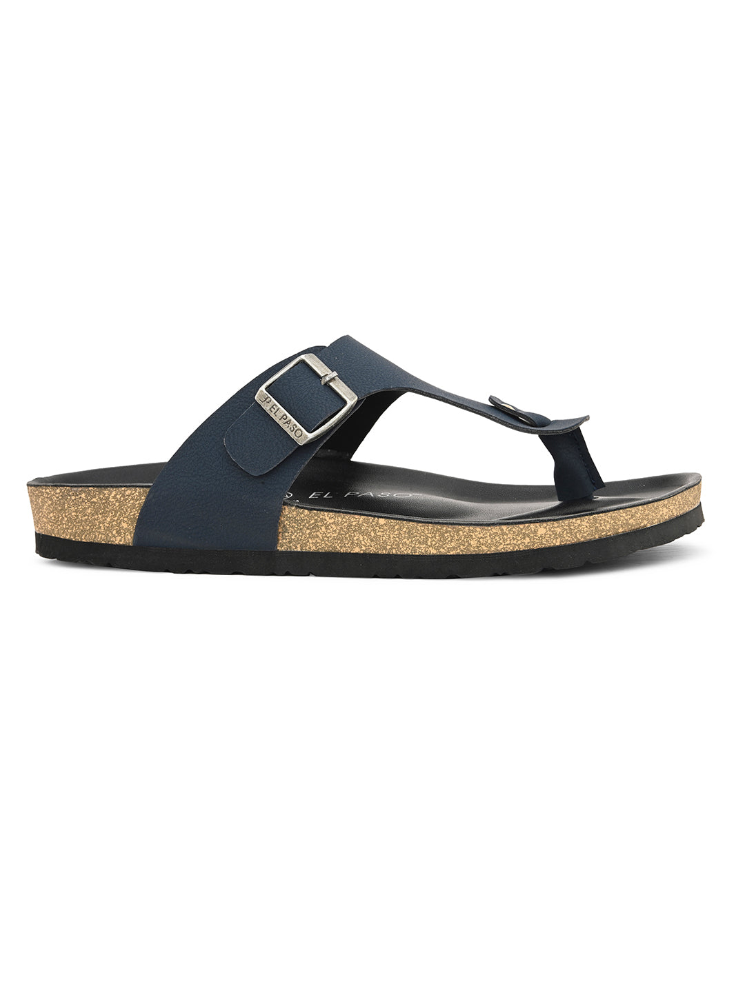Midnight Black Leather Thong Sandal For Men-9