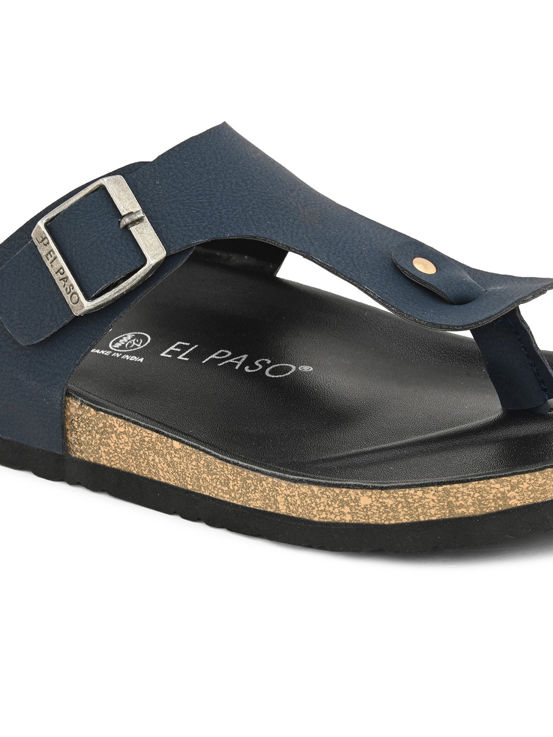 Midnight Black Leather Thong Sandal For Men-11