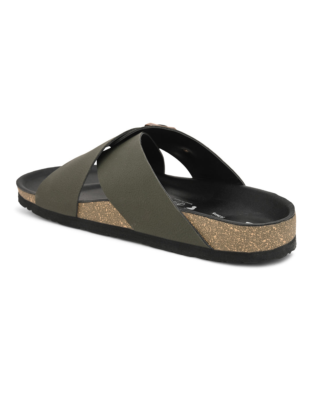 Elegant Ebony Leather Slip-On Sandal For Men-8