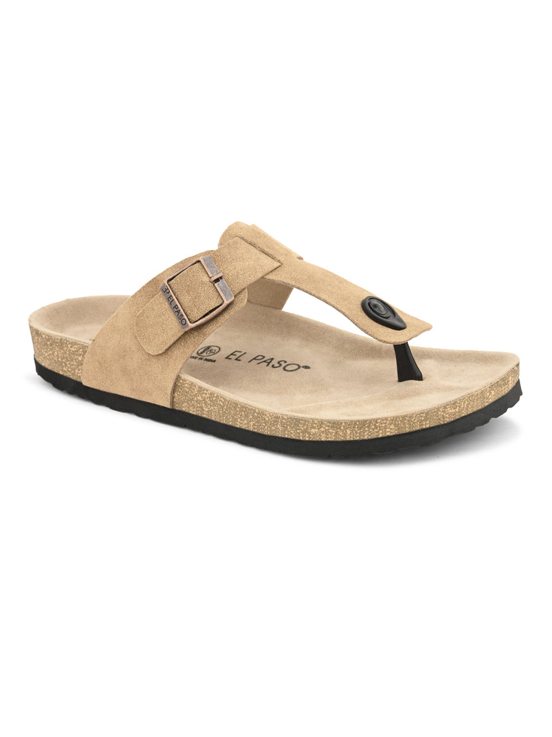 A picture of Khaki Suede Sandal For Men 