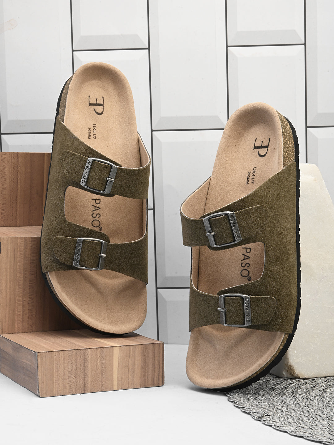 Elegant Sandstone Leather Slip-On Sandal-30