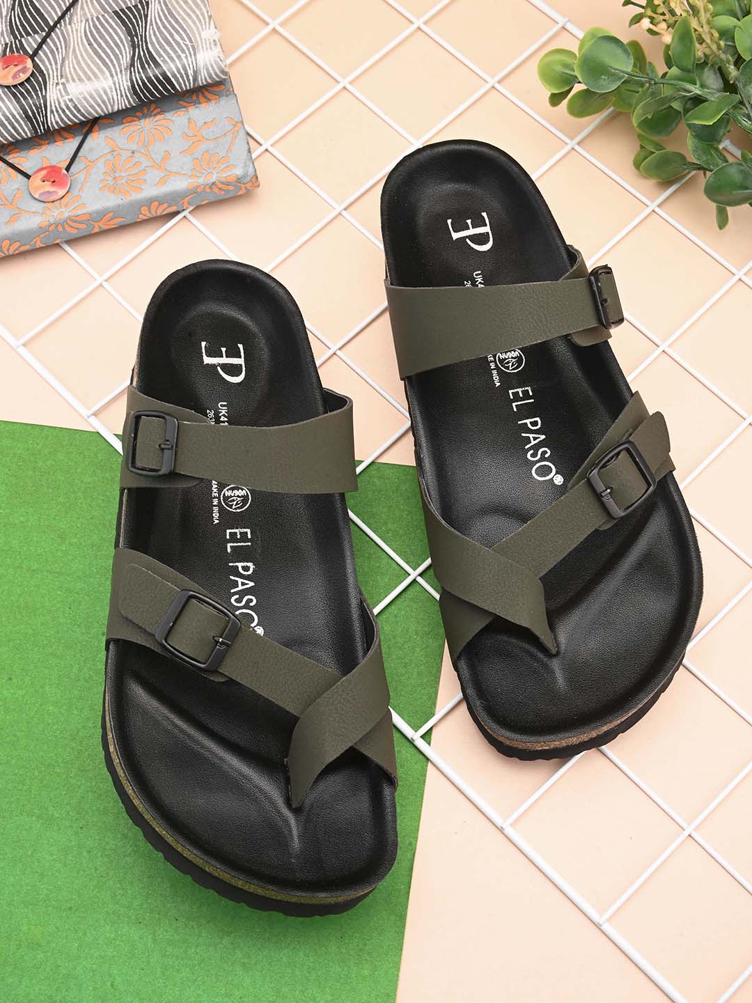 Classic Onyx Cork Footbed Sandal For Men-24
