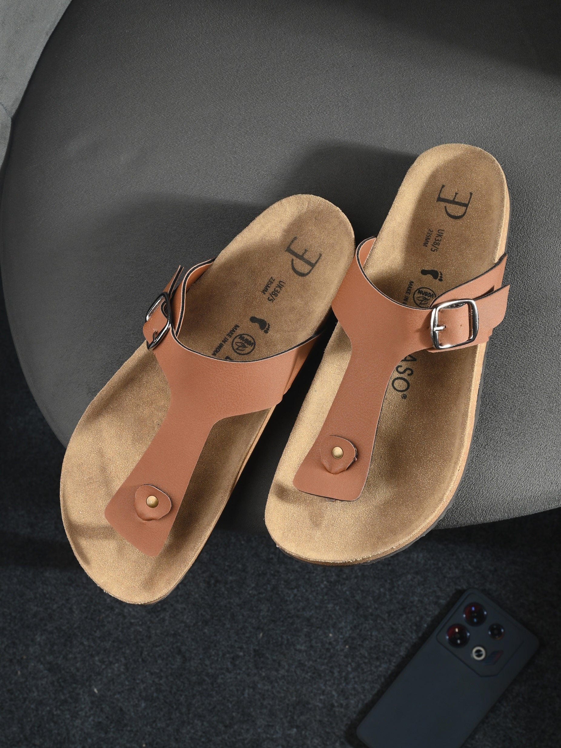 Refined Camel Suede Sandal For Women-6