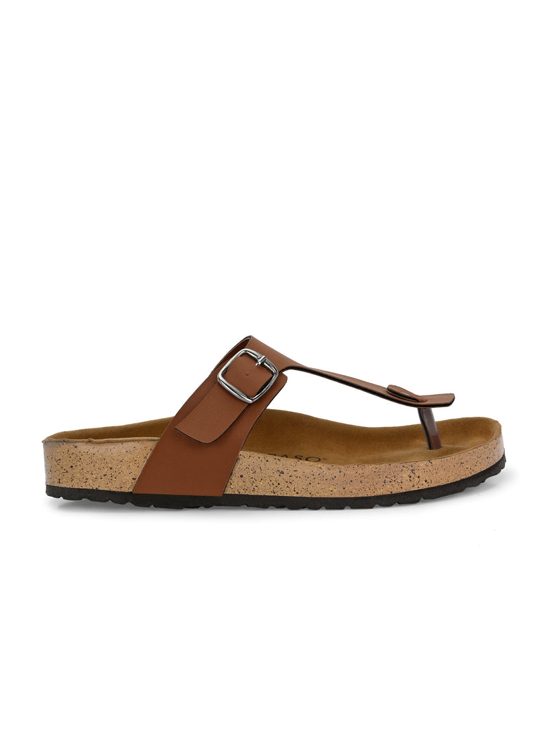 Refined Camel Suede Sandal For Women-4
