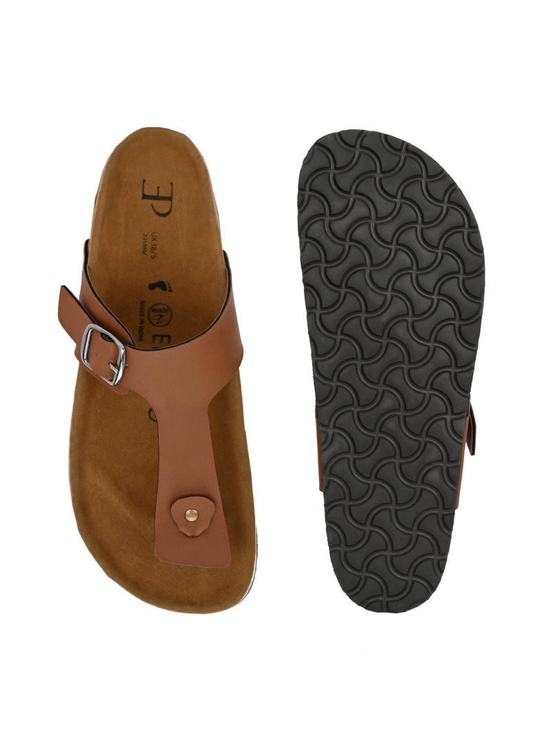 Refined Camel Suede Sandal For Women-2