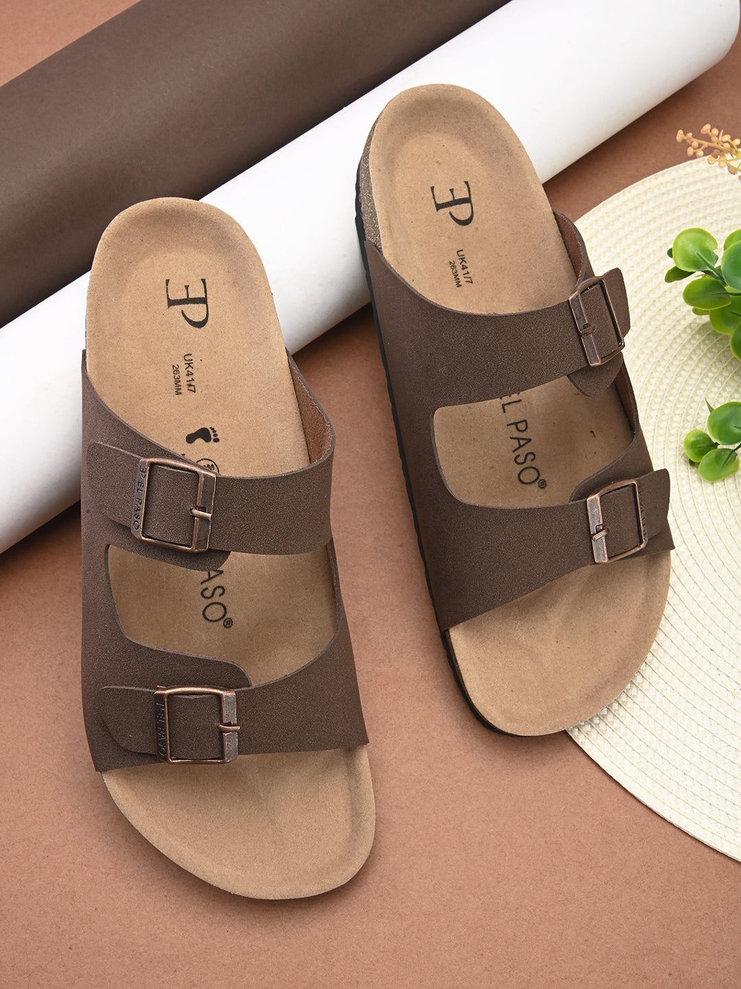 Elegant Sandstone Leather Slip-On Sandal-18
