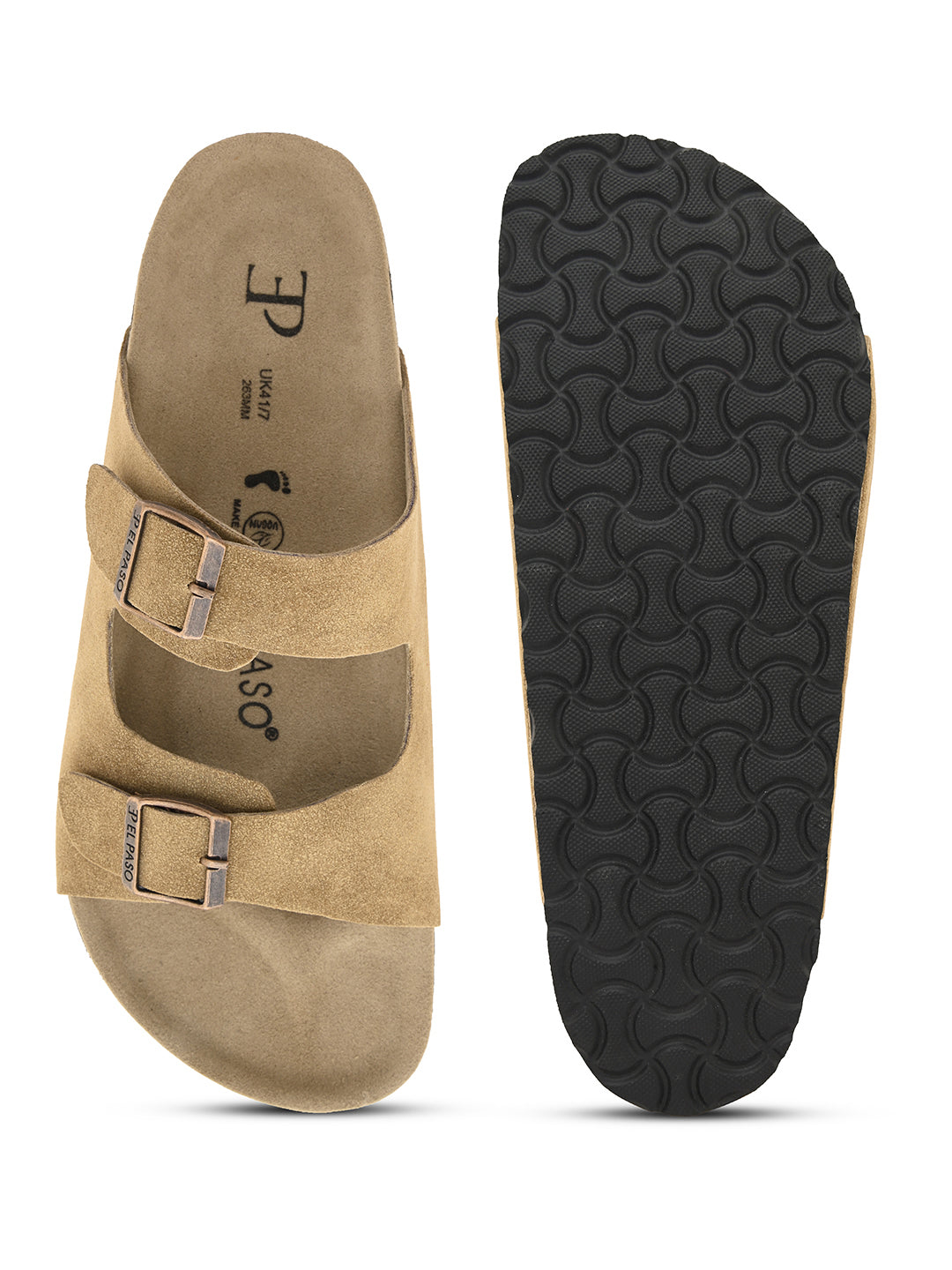 Elegant Sandstone Leather Slip-On Sandal-4