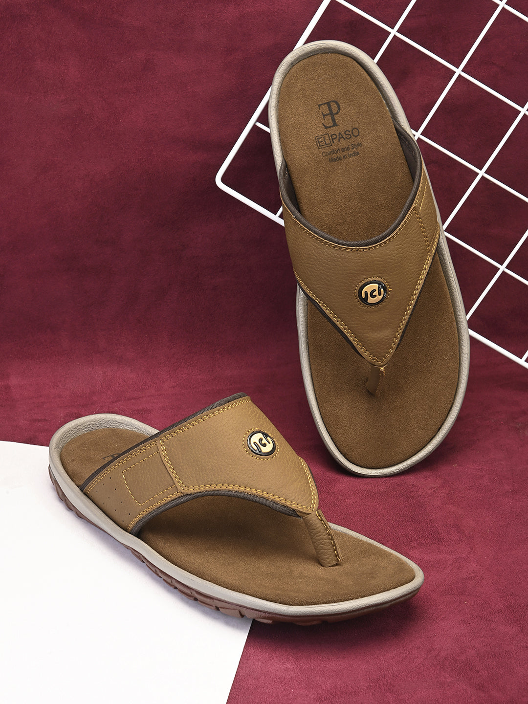 Elegant Tan Flip-Flop with Cushioned Footbed-5