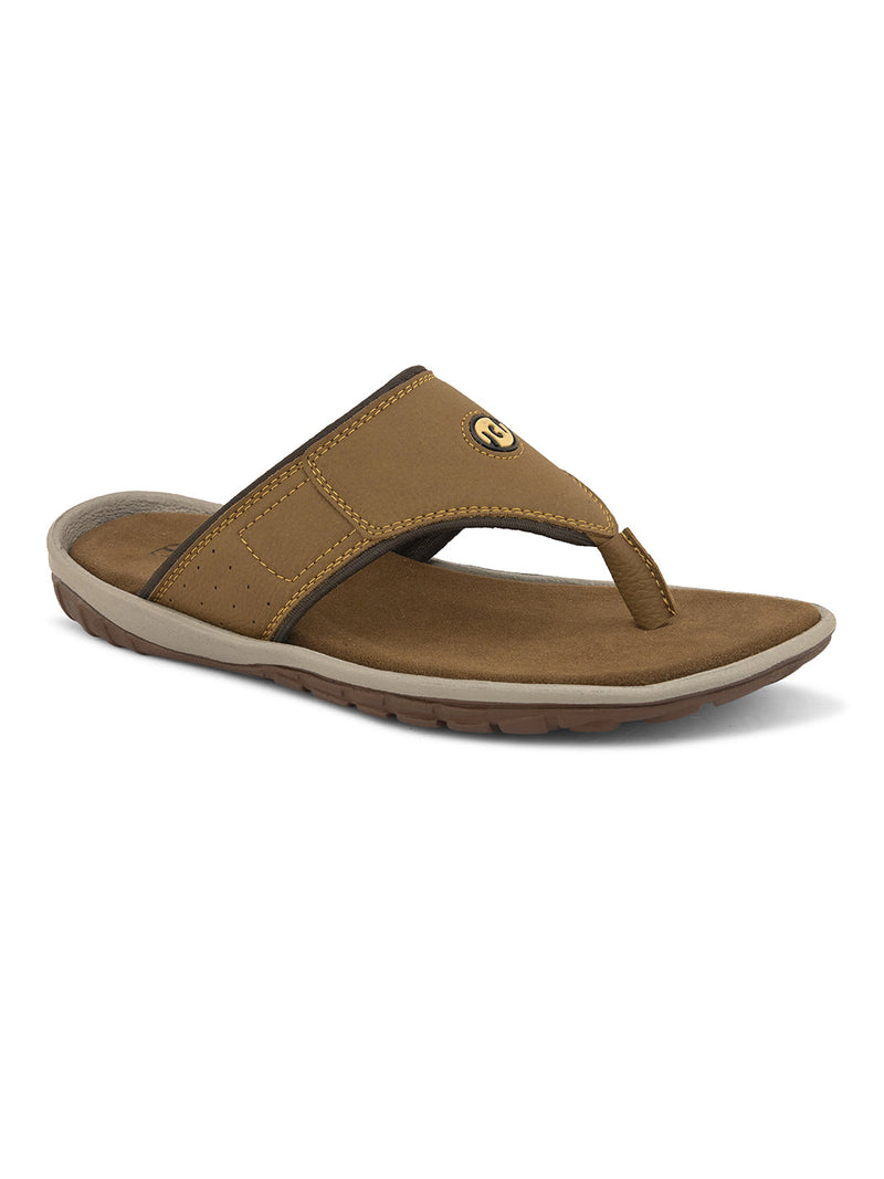 Elegant Tan Flip-Flop with Cushioned Footbed-1
