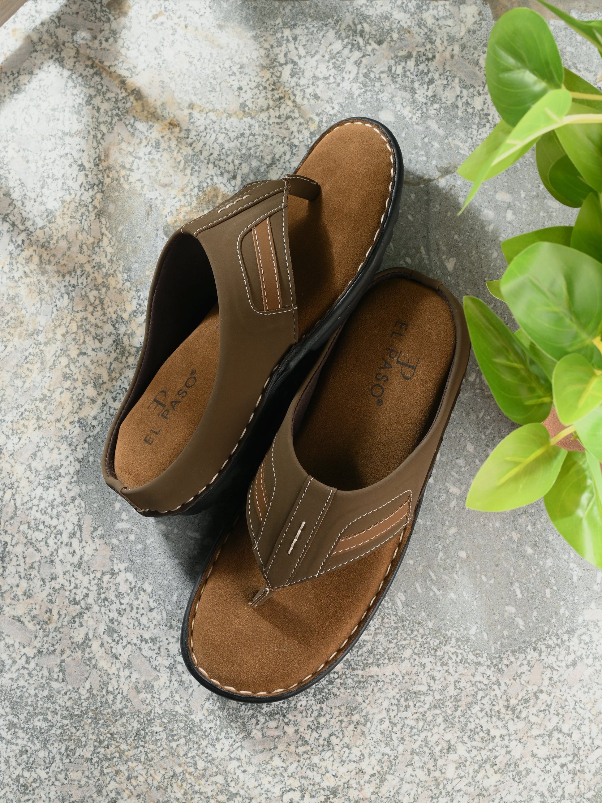 Classic Chestnut Leather Thong Sandal-5