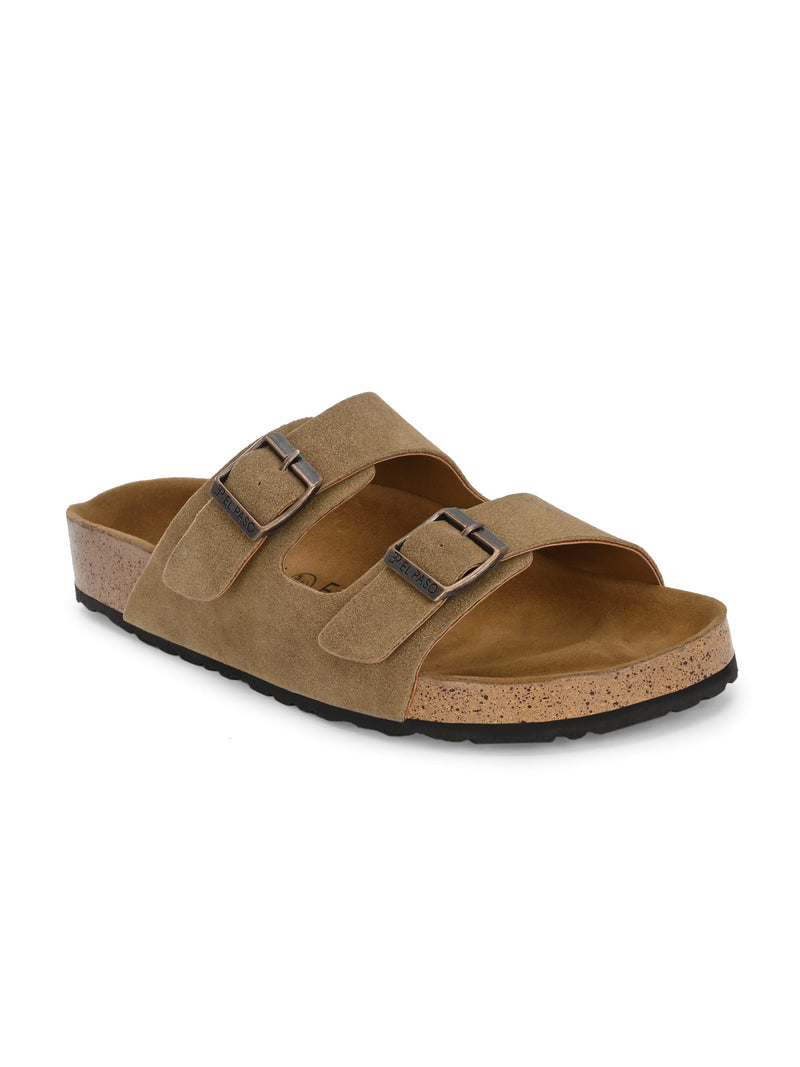 Luxurious Camel Leather Double-Strap Sandal For Women-10