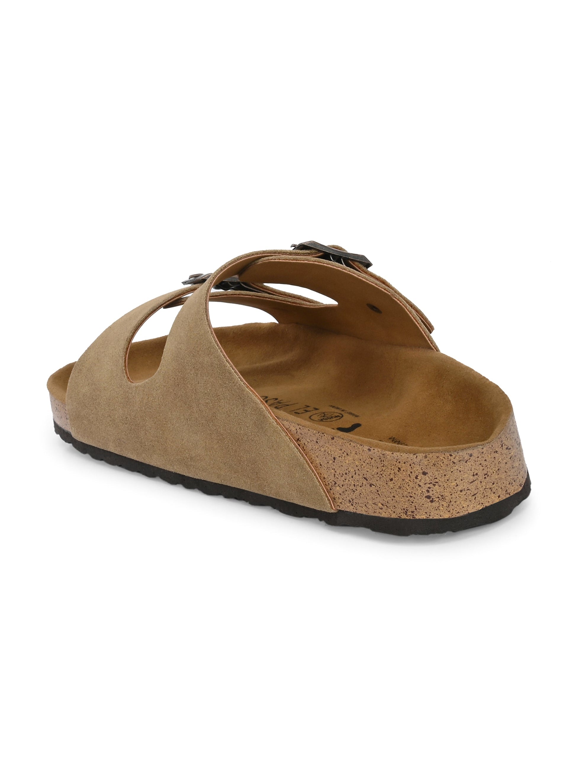 Luxurious Camel Leather Double-Strap Sandal For Women-12