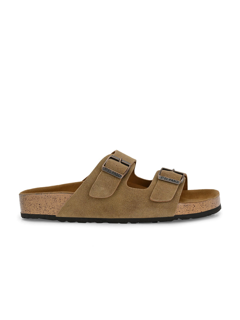 Luxurious Camel Leather Double-Strap Sandal For Women-13