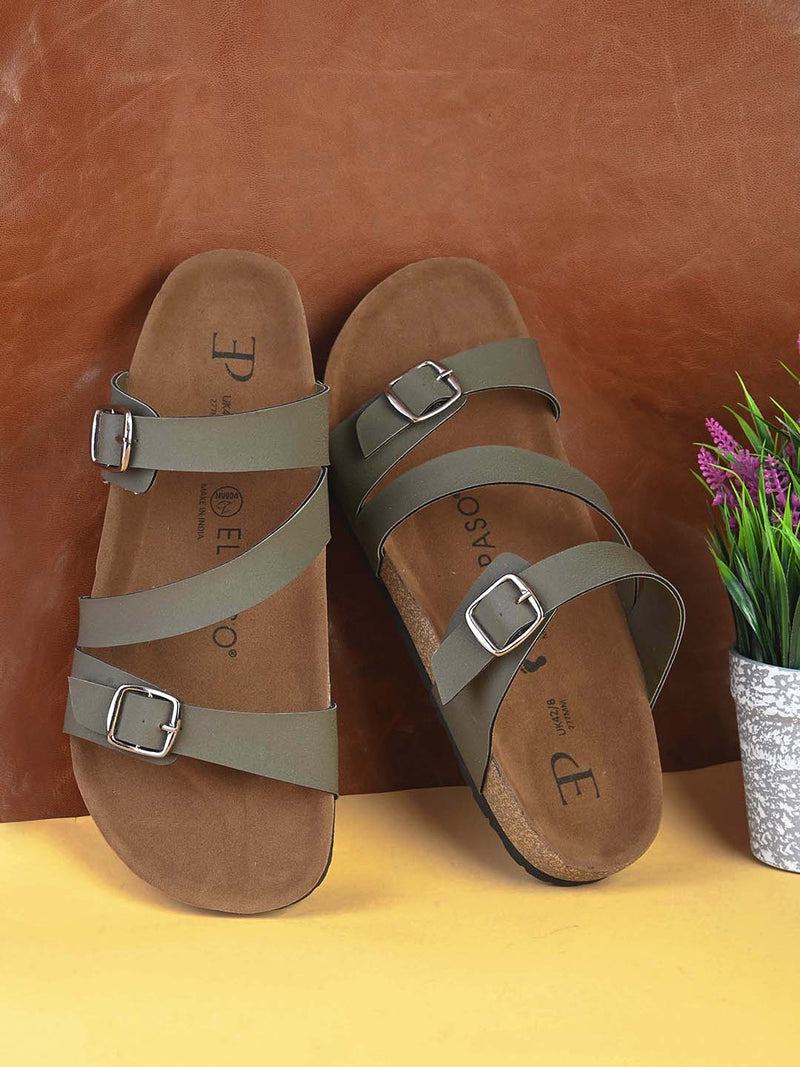 open-toe strap sandal olive sandal for men