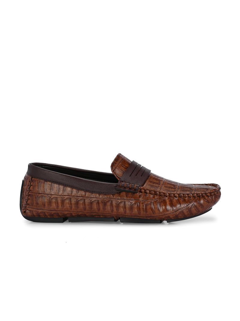 Amber Croc Luxe Moccasin For Men-3