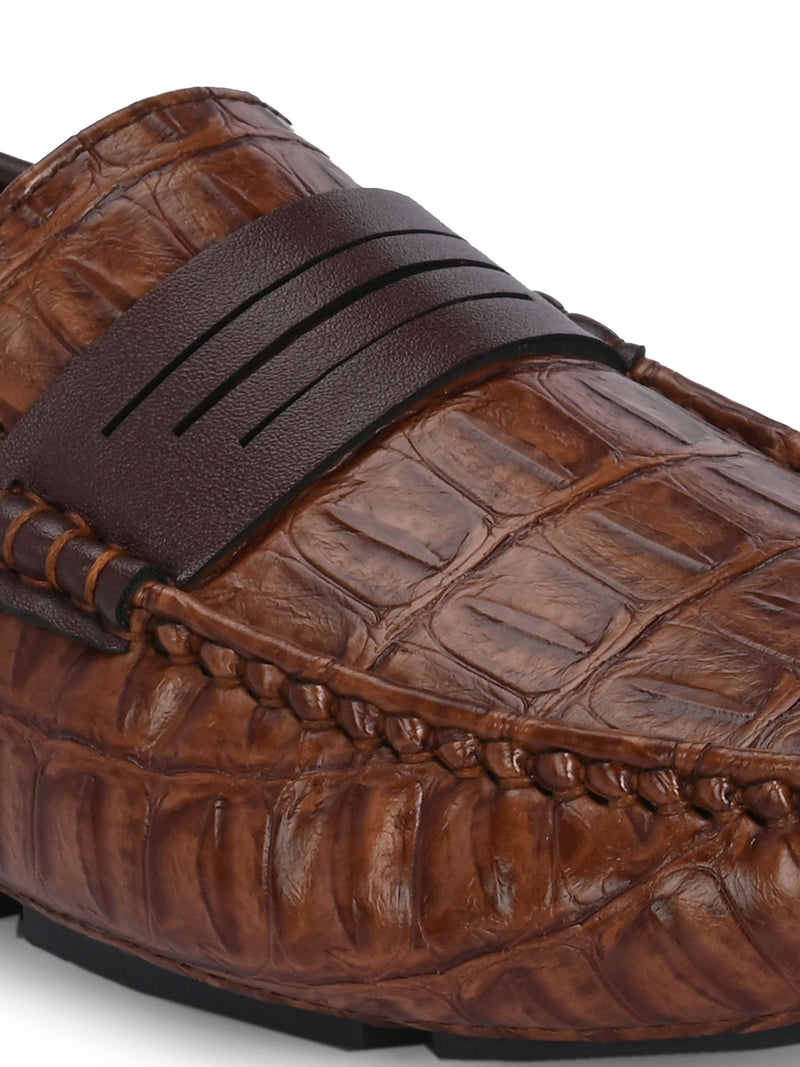 Amber Croc Luxe Moccasin For Men-5